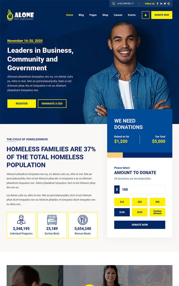 Alone v7.6.3 Charity Multipurpose Non-profit WordPress Theme - Image 2